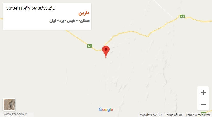 روستای دارین بر روی نقشه