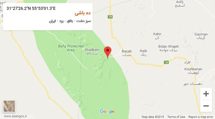 روستای ده باشی بر روی نقشه