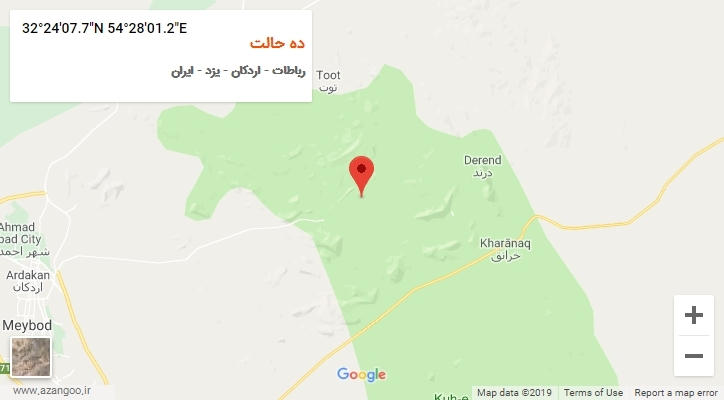 روستای ده حالت بر روی نقشه