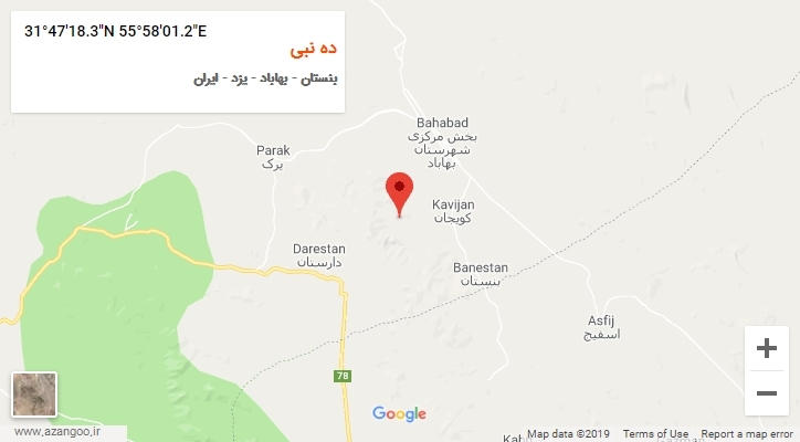روستای ده نبی بر روی نقشه