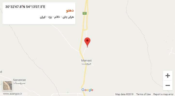 روستای دهنو بر روی نقشه