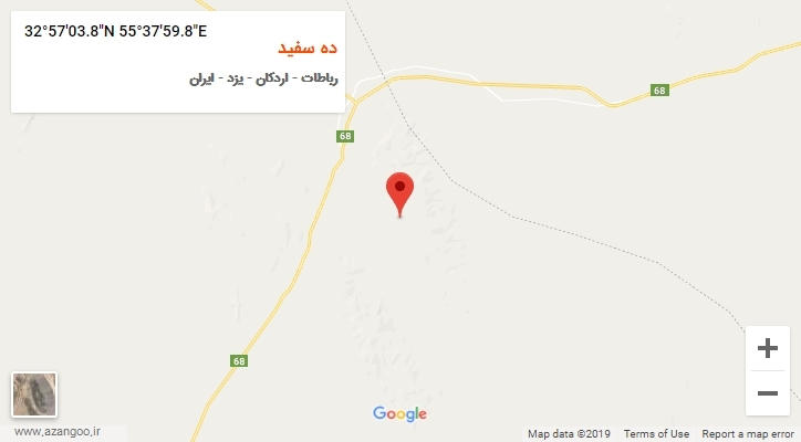 روستای ده سفید بر روی نقشه