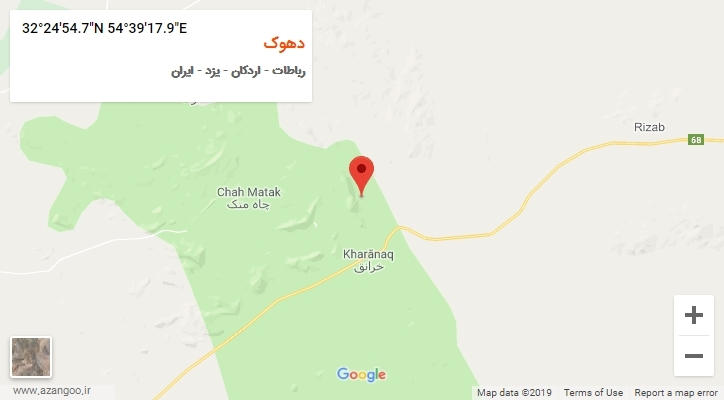 روستای دهوک بر روی نقشه