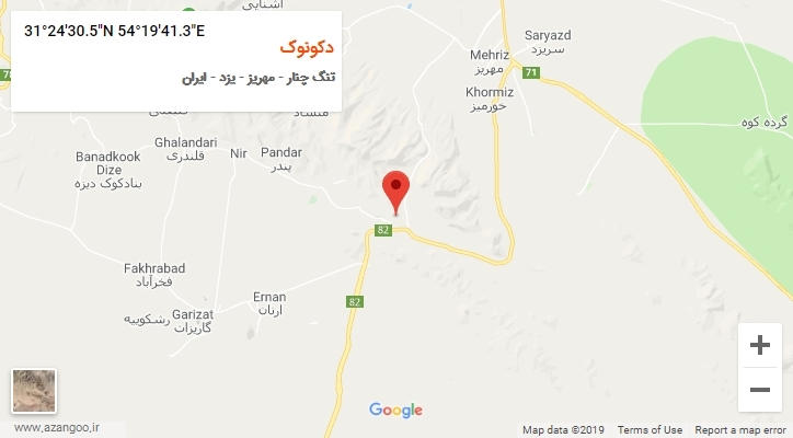 روستای دکونوک بر روی نقشه
