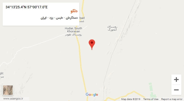روستای دلکو بر روی نقشه