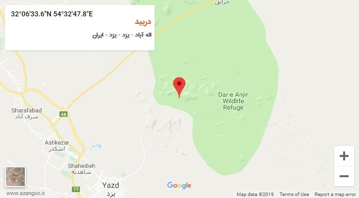 روستای دربید بر روی نقشه