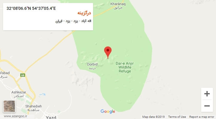 روستای درگزینه بر روی نقشه