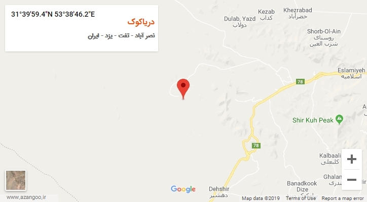 روستای دریاکوک بر روی نقشه