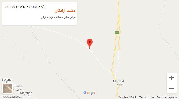 روستای دشت ازادگان بر روی نقشه