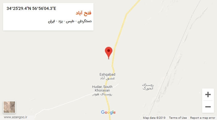 روستای فتح آباد بر روی نقشه