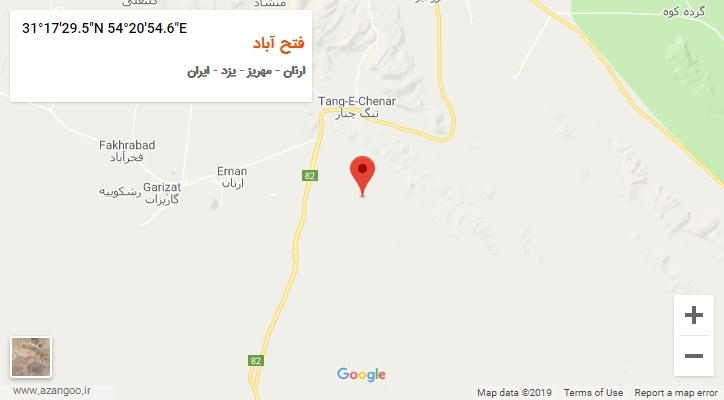 روستای فتح آباد بر روی نقشه