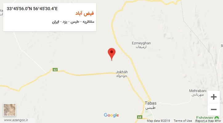 روستای فیض آباد بر روی نقشه