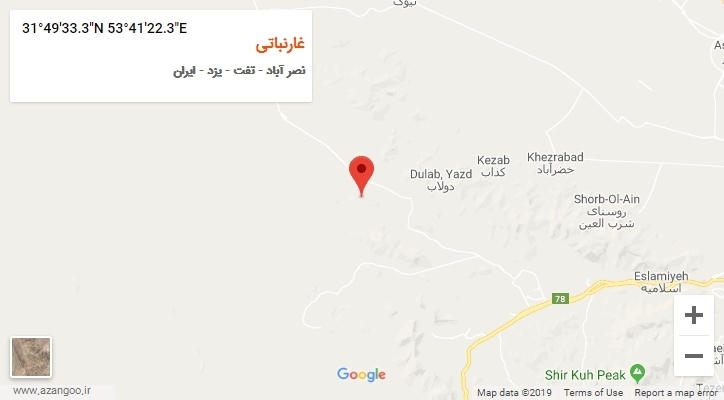 روستای غارنباتی بر روی نقشه