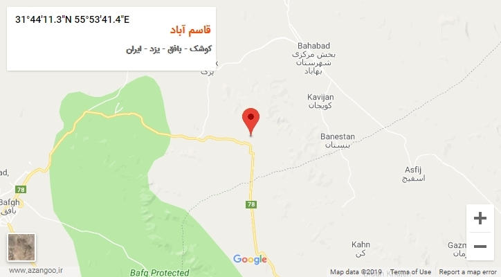 روستای قاسم آباد بر روی نقشه