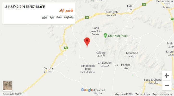 روستای قاسم آباد بر روی نقشه