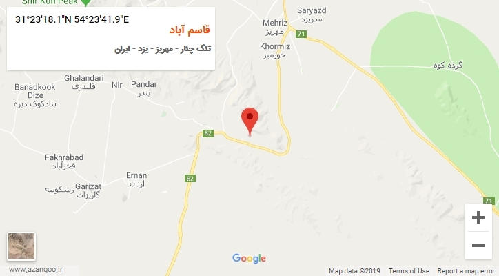روستای قاسم آباد بر روی نقشه