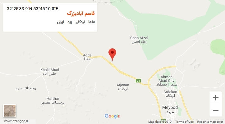 روستای قاسم آبادبزرگ بر روی نقشه