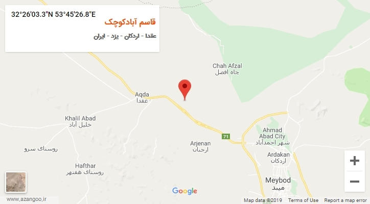 روستای قاسم آبادکوچک بر روی نقشه