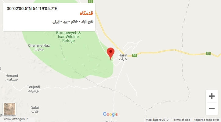 روستای قدمگاه بر روی نقشه