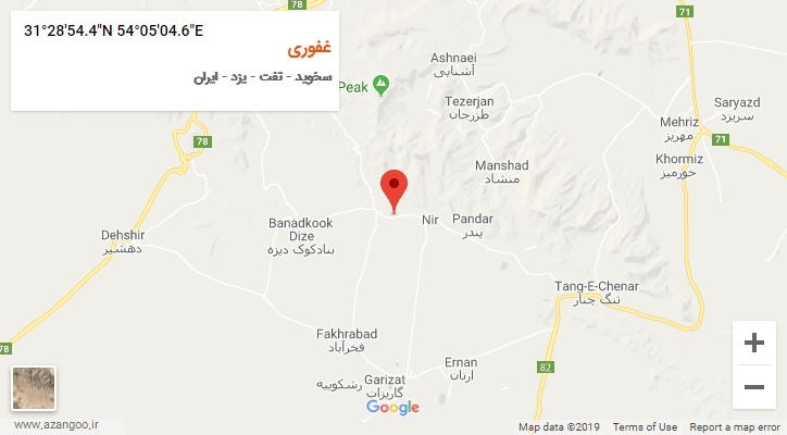 روستای غفوری بر روی نقشه