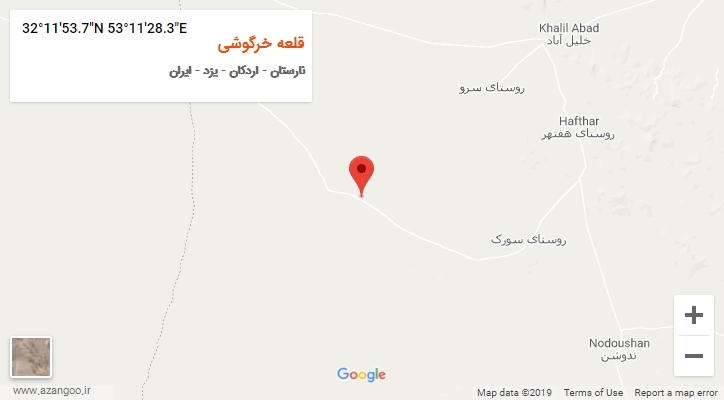 روستای قلعه خرگوشی بر روی نقشه