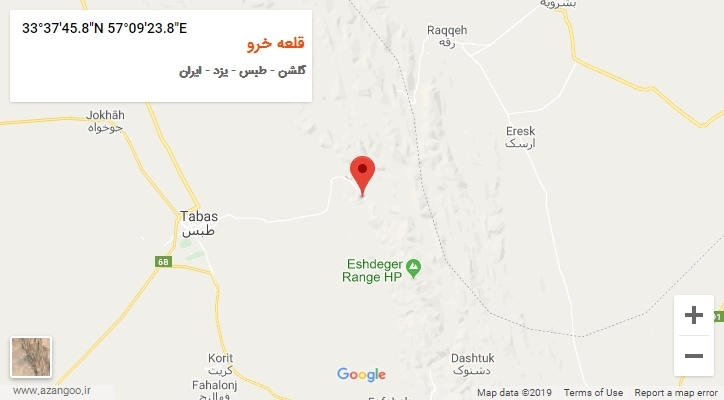 روستای قلعه خرو بر روی نقشه