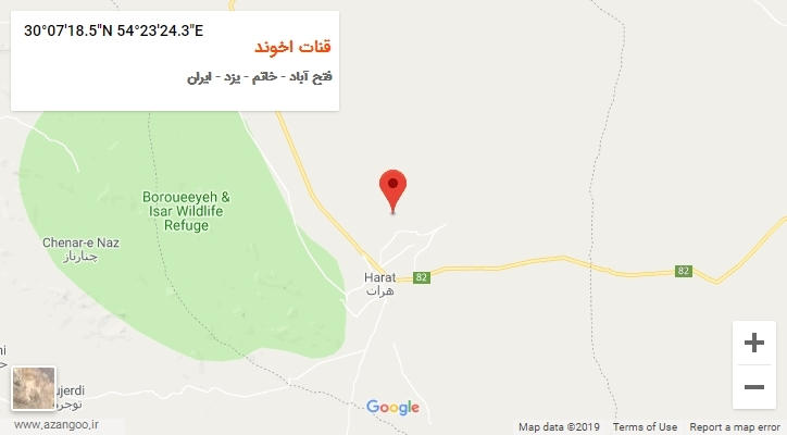 روستای قنات اخوند بر روی نقشه