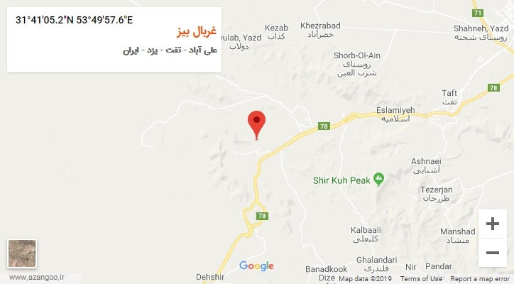 روستای غربال بیز بر روی نقشه
