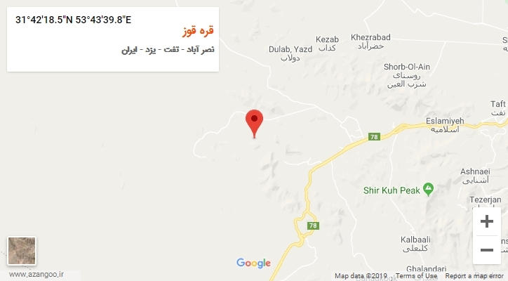 روستای قره قوز بر روی نقشه