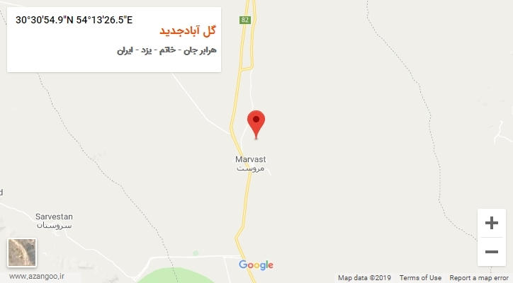 روستای گل آبادجدید بر روی نقشه
