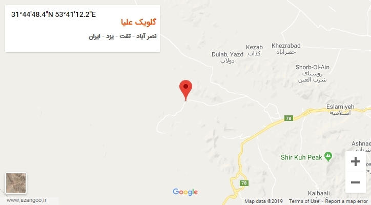 روستای گلویک علیا بر روی نقشه