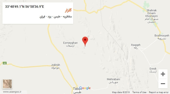 روستای گلزار بر روی نقشه