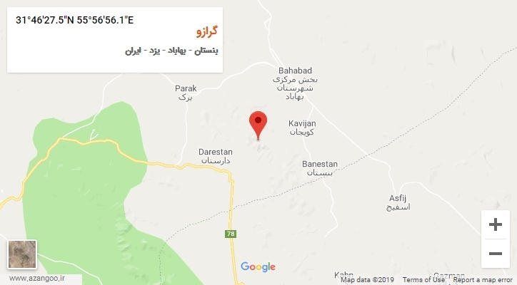 روستای گرازو بر روی نقشه