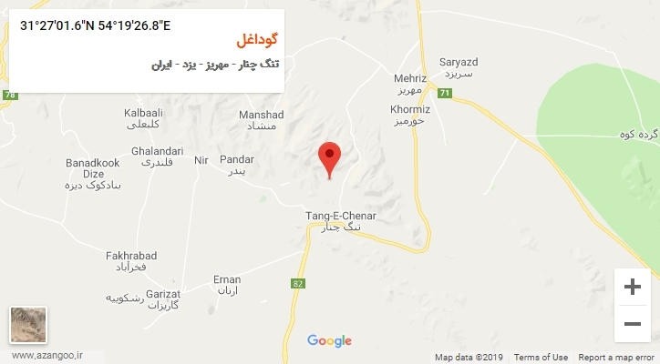 روستای گوداغل بر روی نقشه
