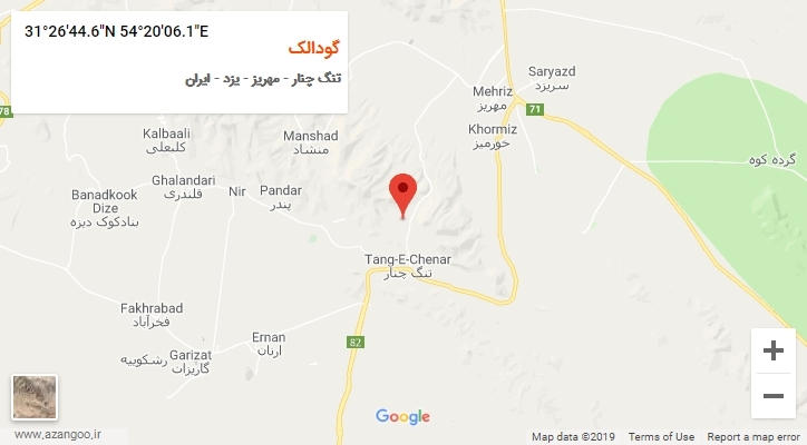 روستای گودالک بر روی نقشه