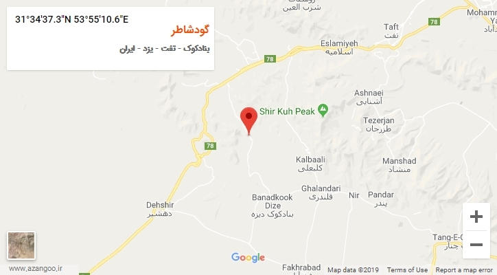 روستای گودشاطر بر روی نقشه