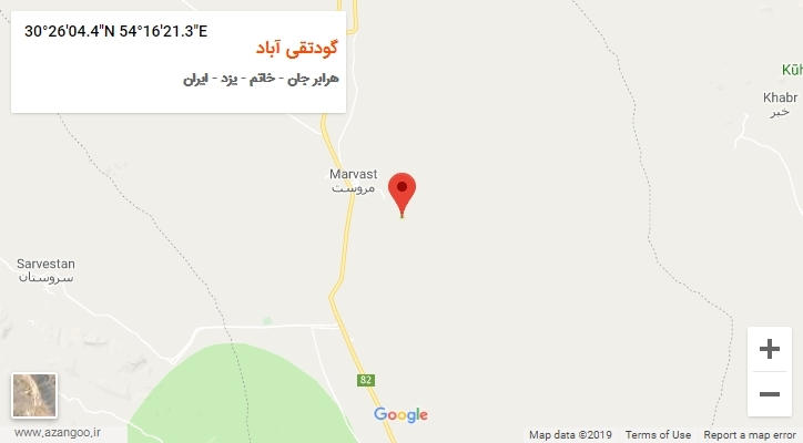روستای گودتقی آباد بر روی نقشه