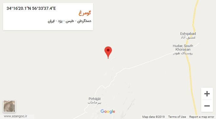 روستای گومرغ بر روی نقشه