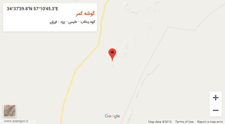 روستای گوشه کمر بر روی نقشه