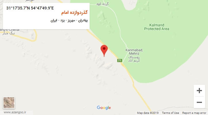 روستای گذردوازده امام بر روی نقشه
