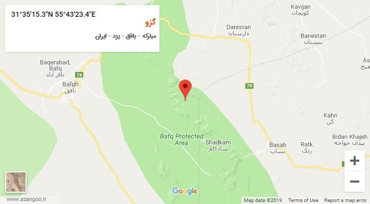 روستای گزو بر روی نقشه