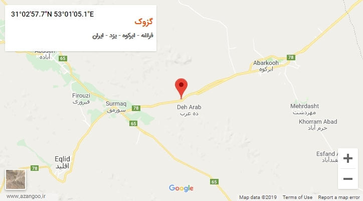 روستای گزوک بر روی نقشه