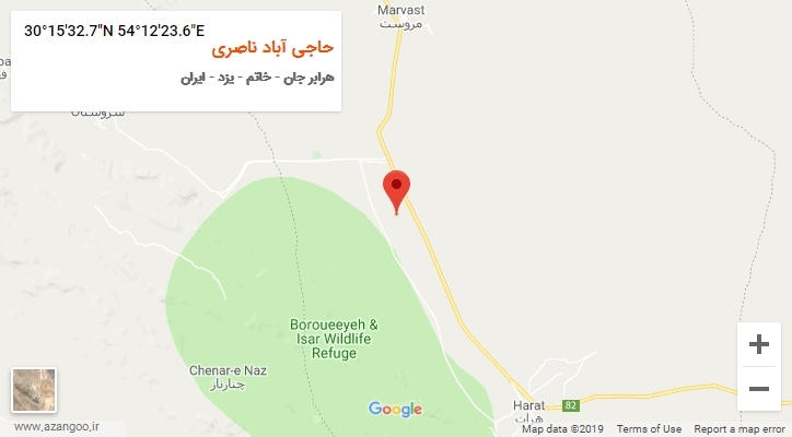 روستای حاجی آباد ناصری بر روی نقشه