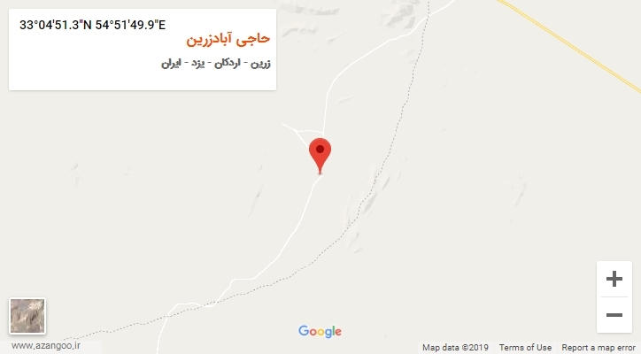 روستای حاجی آبادزرین بر روی نقشه
