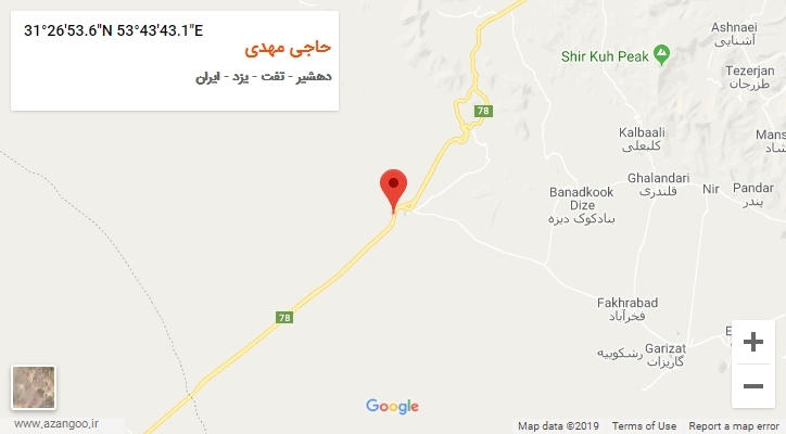 روستای حاجی مهدی بر روی نقشه