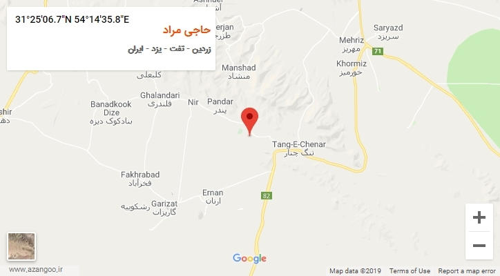 روستای حاجی مراد بر روی نقشه