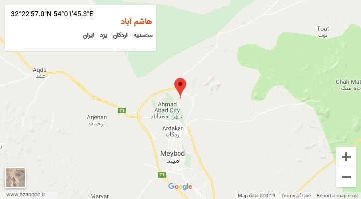 روستای هاشم آباد بر روی نقشه