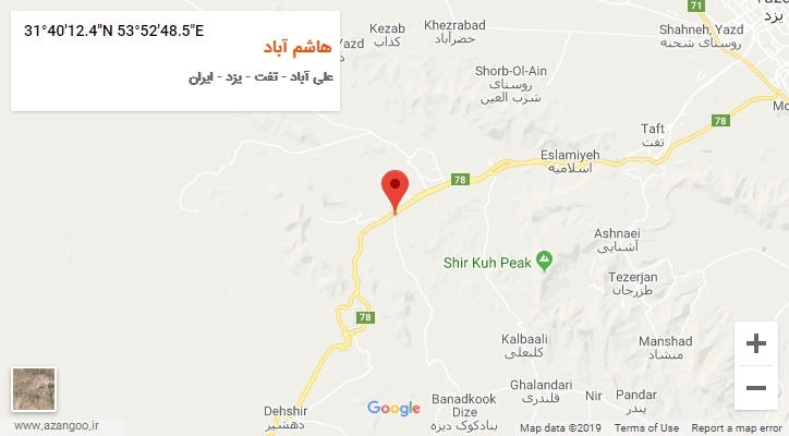 روستای هاشم آباد بر روی نقشه