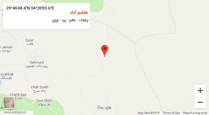 روستای هاشم آباد بر روی نقشه