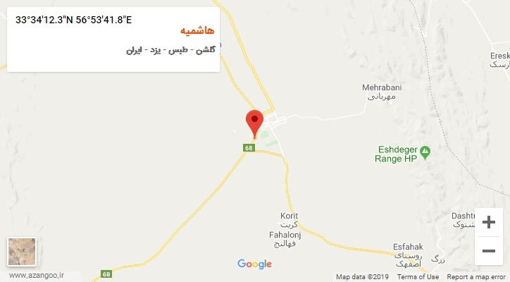 روستای هاشمیه بر روی نقشه